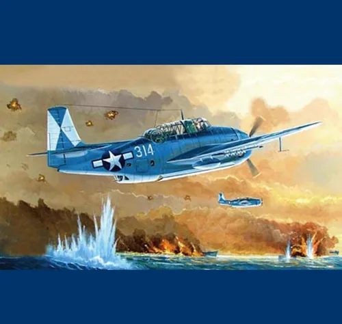 Vista 4 de Maquetas de Aviones Kit Plástico, TBM-3 Avenger Torpedo Bomber Escala 1/48, 10 x 13.8 Pulgadas