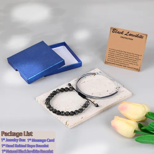 Vista 263 de LPBeads Pulsera de piedra natural hecha a mano de tamaño ajustable