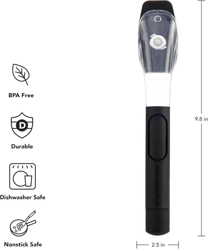 Vista 2 de KitchenAid Cepillo dispensador de jabón para fregadero con mango fácil de llenar, cerdas de nailon para una limpieza resistente, mango de agarre