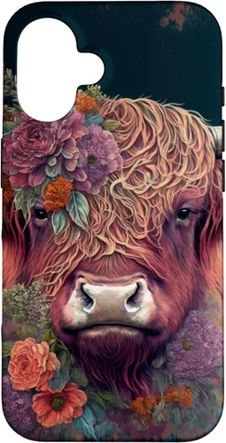 Vista 32 de Western Boho Highland Cow Farmer Cows Lover Case for iPhone 17