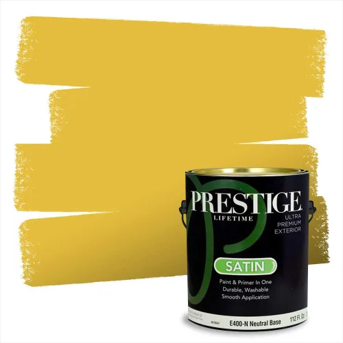 Vista 87 de PRESTIGE Pinturas de pintura exterior e imprimación en uno, 1 galón, plano, combinación comparable de Benjamin Moore* Pila de heno