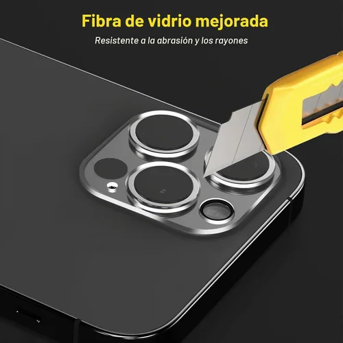 Vista 3 de Protector de lente de cámara (paquete de 3) compatible con iPhone 12 Pro Max, protector de lente de cámara, transparente, HD, antiarañazos