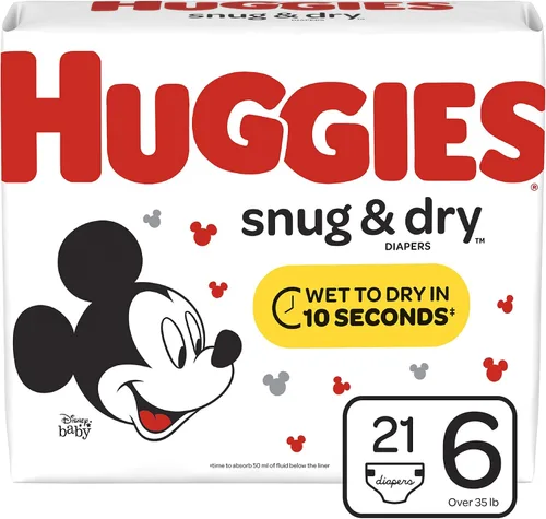 Vista 12 de HUGGIES Pañales Snug Seco tamaño 6 112 unidades el embalaje puede variar