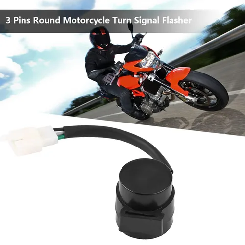 Vista 4 de Relé intermitente Qii lu, señal de giro de 3 pines, automático, para motocicletas GY6, scooters, ciclomotor, ATV