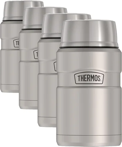Vista 24 de THERMOS Stainless King Tarro de alimentos aislado al vacío con cuchara, 16 onzas, verde militar