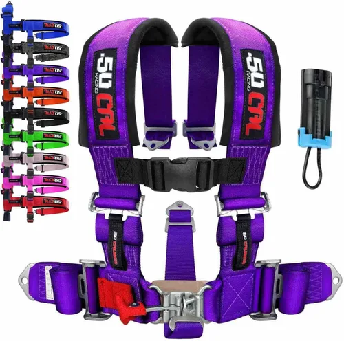 Vista 10 de 5 Point Harness for Bucket Seat & Bypass Plug for Bucket Seat, 9 Color Options, Compatiable with Canam, Racing Harness, UTV