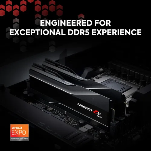 Vista 2 de G.SKILL Trident Z5 Neo Series DDR5 RAM (AMD Expo) 32 GB (2 x 16 GB) 6000MT/s CL30-38-38-96 1.35V Memoria de computadora de escritorio U-DIMM - Negro