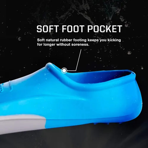 Vista 4 de Speedo Unisex-Adult Swim Training Fins Rubber Long Blade