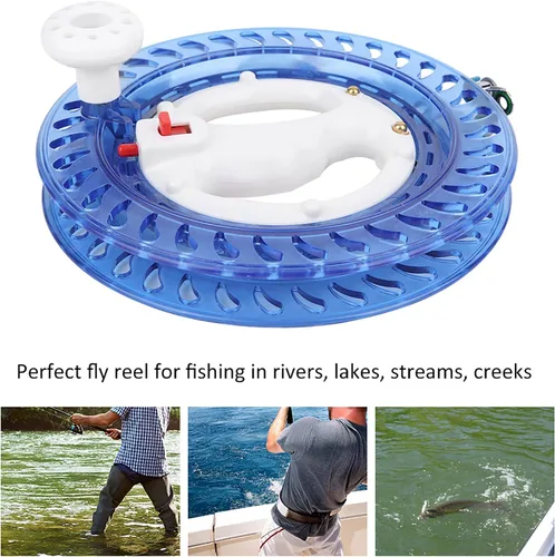 Vista 3 de Carrete de línea de pesca, ABS multifunción de pesca de mar rueda de pesca de mano de alambre de envoltura de mosca de línea de pesca accesorio