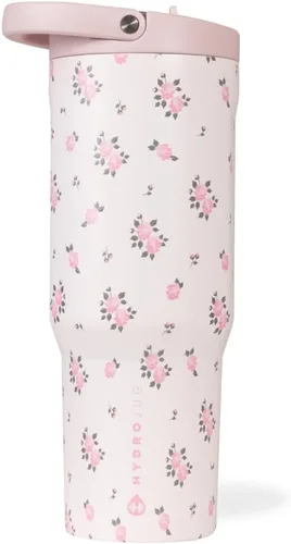 Vista 26 de HydroJug Sport - Vaso de acero inoxidable con popote, aislado al vacío, botella de agua a prueba de fugas de 20 onzas, diseño ergonómico