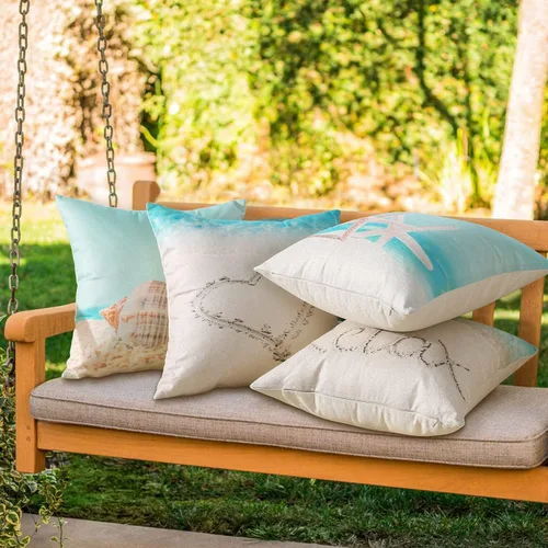 Vista 2 de OTOSTAR Fundas de almohada impermeables para exteriores de 16 x 16 pulgadas, fundas decorativas para cojín de jardín, cuadradas, fundas decorativas