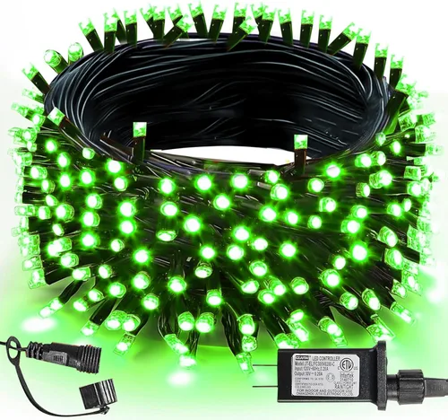 Vista 38 de TW SHINE - Luces de Navidad que cambian de color, 200 luces LED RGB de 66 pies, luces de Halloween para exteriores con control remoto, impermeables