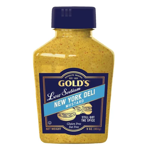 Gold's New York Deli bajo en sodio, certificado Kosher, sin gluten, sin grasa, solo 10 calorías por porción, fabricado en los Estados Unidos