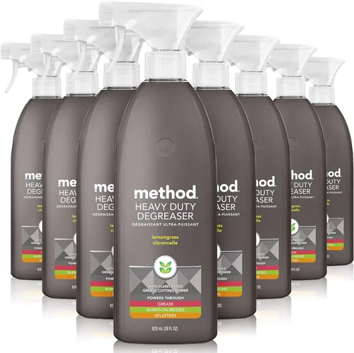 Vista 5 de Method Desengrasante de Servicio Pesado, Aroma a Hierba de Limón, Limpiador de Horno y Limpiador de Superficie de Estufa, Botella de Spray de 28 Oz