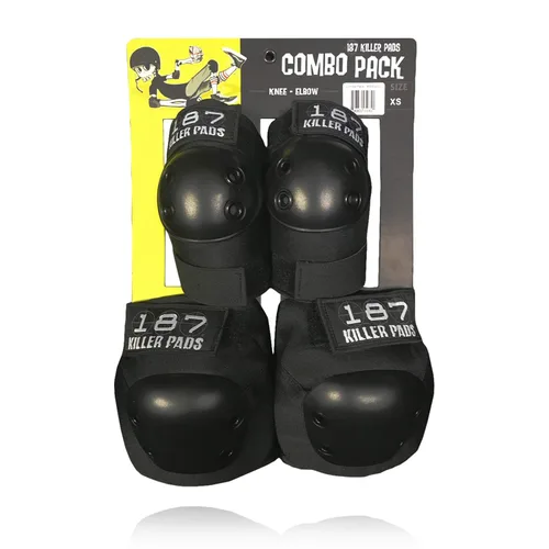 Vista 6 de 187 Killer Pads Paquete combinado de rodilleras, coderas, negro, XS