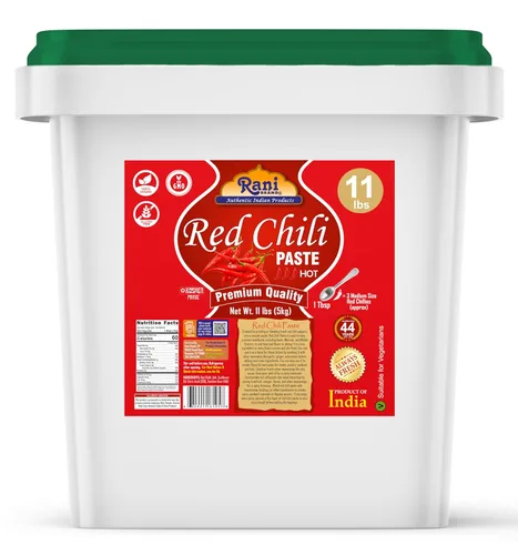 Vista 11 de Rani Red Chilli - Pasta de cocina de 10.58 onzas (10.58 oz) - Tarro de vidrio ~ Vegano Sin gluten Sin OMG Sin colores Origen indio