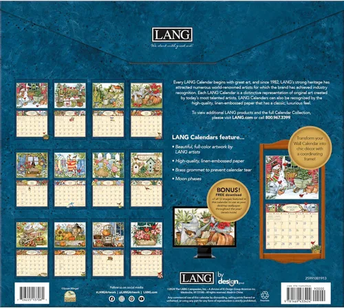 Vista 3 de Lang, Heart and Home por Susan Winget - Calendario de pared 2025