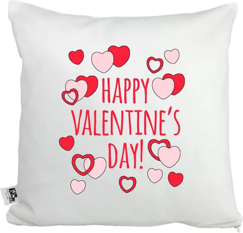 Moonlight Makers, Happy Valentine's Day!, Decorative Pillow Case, 100% Cotton Canvas Pillowcase, Farmhouse Decor, Gift for Home, Funny Design