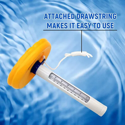 Vista 3 de Termómetro flotante para piscina, termómetro de agua de gran tamaño fácil de leer, termómetro de piscina de bebé de dibujos animados para piscina