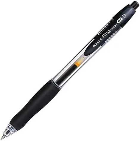 Vista 2 de DONG-A Fine-Tech RT, bolígrafos de tinta de gel de 0.012 in, negro, retráctiles (paquete de 12)