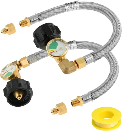 Vista 10 de MCAMPAS Regulador de Cambio Automático Coleta de Cobre POL x 1/4" Conexión Macho Invertida 15" de Largo