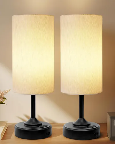 Vista 13 de EZVALO Lámpara inalámbrica, luz ambiental, regulable, 2700 K, temporizador, control táctil, portátil, LED, funciona con pilas, recargable, sin