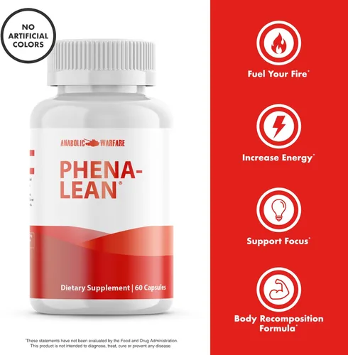 Vista 4 de Anabolic Warfare Suplemento Phena-Lean Premier de suplemento termogénico de composición corporal - Alimenta tu fuego, promueve la energía, aumenta