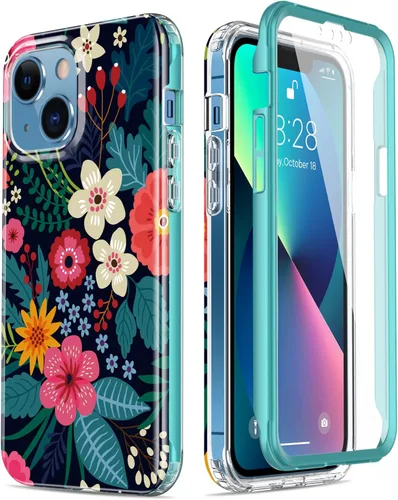 Vista 55 de Esdot - Funda para iPhone 13 Pro Max, con protector de pantalla integrado, funda de grado militar con diseño de moda para mujeres y niñas, funda