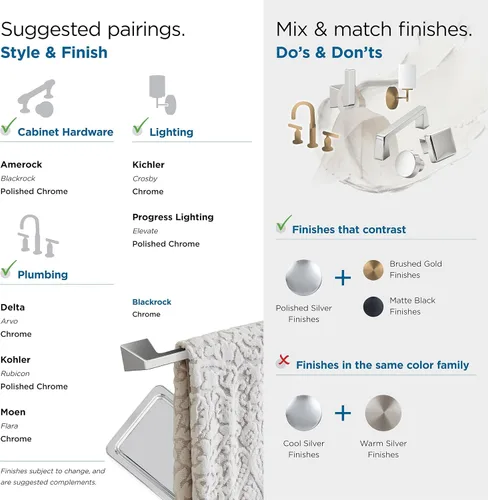 Vista 5 de Amerock BH3600126 Soporte de papel higiénico pivotante de doble poste cromado Soporte de papel higiénico de 9-5/16 pulgadas (237 mm) de largo