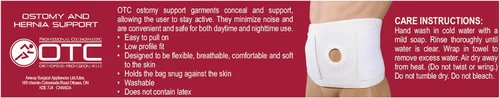 Vista 10 de OTC Ostomía Abdominal Binder, soporte para estoma, colostomía de hernia, cinturón de 9 pulgadas, almohadilla de apertura de 2 pulgadas, grande