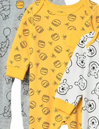 Vista 2 de Tienda Essentials Disney Star Wars - Overol de algodón unisex para bebés paquete de 3