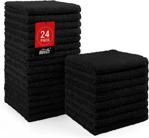 Vista 18 de HOMEXCEL Paquete de 12 paños de microfibra, altamente absorbentes y suaves, paños de lavado multiusos para baño, gimnasio, hotel, spa y cocina, 12 x