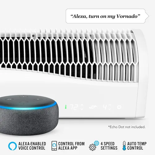Vista 2 de Ventilador de ventana Vornado TRANSOM AE compatible con Alexa, 4 velocidades, modo de extracción reversible, carcasa resistente a la intemperie