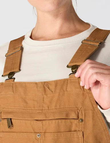 Vista 3 de Carhartt - Overol con peto aislado de tela de pato lavada, con ajuste relajado, para mujer