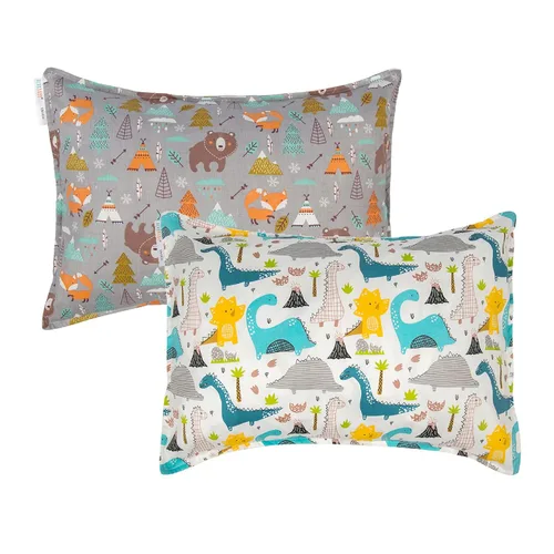 Vista 58 de ALVABABY Paquete de 2 fundas de almohada de algodón orgánico para niños pequeños, fundas de almohada para niños de 13 x 18 pulgadas o 12 x 16