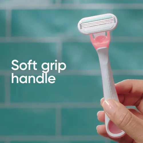 Vista 13 de Gillette Venus Maquinillas de afeitar desechables sensibles para mujeres con piel sensible, 6 unidades, ofrece un afeitado cercano con comodidad
