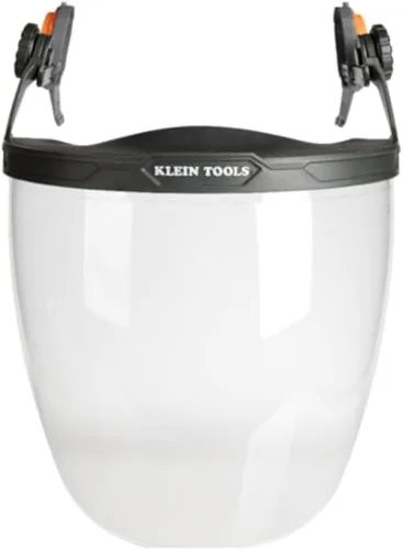 Vista 10 de Klein Tools Face Shield for Safety Helmet and Cap-Style Hard Hats, Impact Rated, Anti-Fog, Low-Profile Design for Grinding
