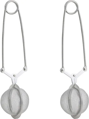 Vista 7 de HIC Kitchen Infusor de té de bola a presión, acero inoxidable 18/8, para té de hojas sueltas y especias para calentar