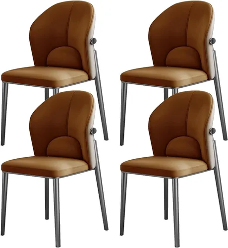 Vista 16 de Upholstered Dining Chair Set, Dining Chairs Set of 2/4, Kitchen Chair with Back, Lobby Chair Armless seat for Restaurants, Living Beige+black