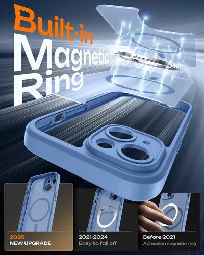 Vista 885 de TOCOL Funda para iPhone 11, compatible con Magsafe, protección completa de cámara, imanes integrados, protección contra caídas, funda translúcida