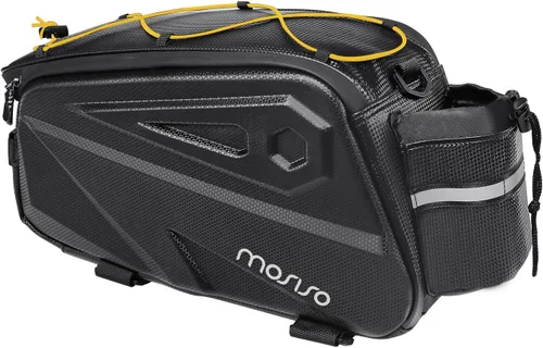 Vista 8 de MOSISO Bolsa de Portabicicletas, Bolsa de Maletero de Bicicleta Impermeable, Bolsa de Asiento Trasero de 14L EVA para Bicicleta de Montaña, Bolsa