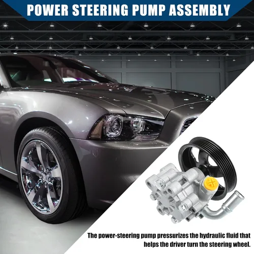 Vista 3 de No.4782524AF - Conjunto de bomba de dirección asistida para Dodge Challenger 2009-2010 para Dodge Charger 2006-2010, bomba de asistencia eléctrica