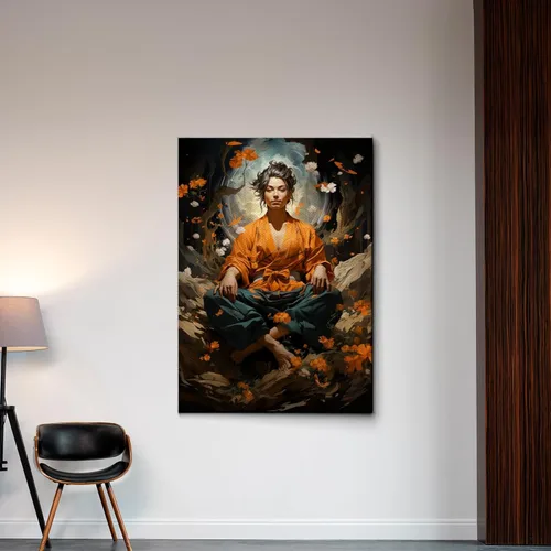 Vista 5 de Yoga Wall Decor, Yoga Wall Art, Buda Canvas Art, Buda Decor, Buda Canvas Print, Luxury Framed Wall Decor, Canvas, Art Decor