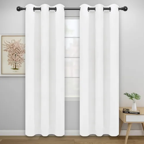Vista 166 de Easy-Going - Cortinas opacas para dormitorio, aislamiento térmico sólido con ojales, cortinas de ventana para reducción de ruido, cortinas