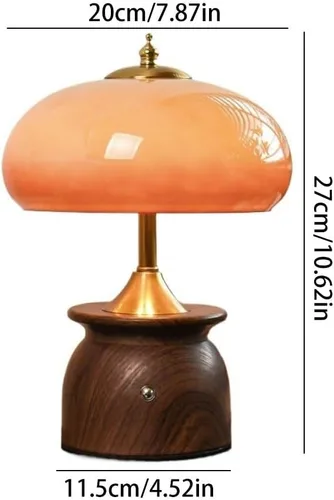 Vista 2 de Lamp for Desk Retro Atmosphere Glass Night Light Creative Medieval Style Table Lamp Bedroom Bedside Lamp Desk Lamps for Home Office