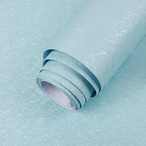 Vista 41 de Rollo de papel tapiz azul oscuro para despegar y pegar, papel autoadhesivo extraíble e impermeable, de seda, para niños, envoltura de vinilo
