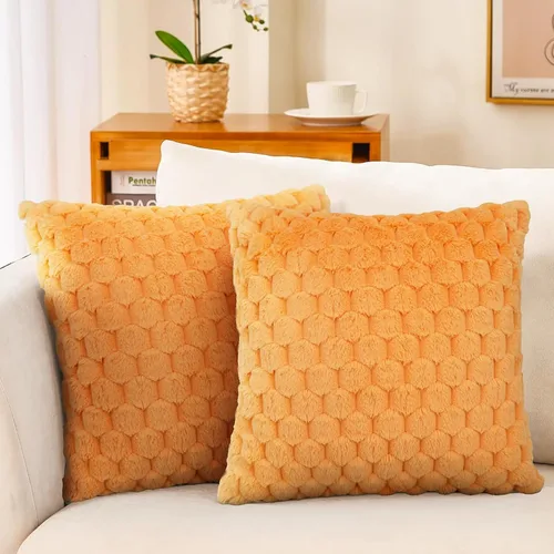 Vista 9 de Merrycolor Juego de 2 fundas de almohada de piel sintética de 18 x 18 pulgadas, fundas de almohada suaves y esponjosas de color gris, fundas