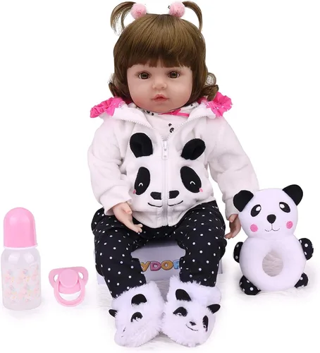 Vista 4 de Kaydora Ropa de muñeca Reborn de bebé, traje de 4 piezas, adecuado para muñecas recién nacidas de 20 a 22 pulgadas