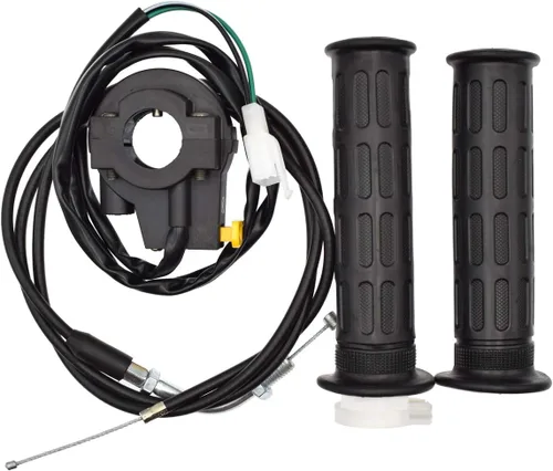 Vista 9 de Empuñaduras de mango de acelerador giratorio y conjunto de cable de 50 pulgadas con interruptor de apagado para manillar de 7/8 pulgadas 0.866 in
