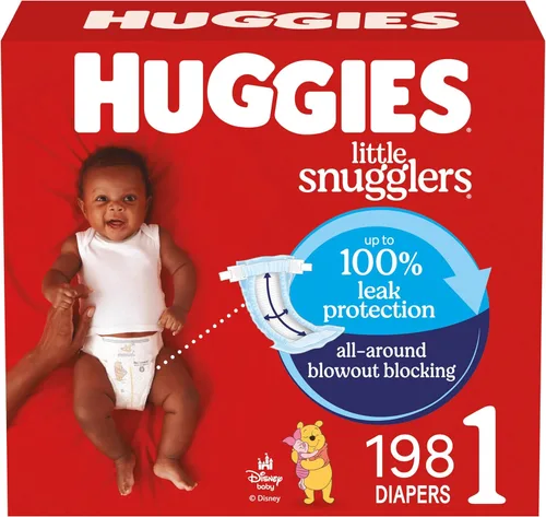 Vista 32 de Huggies Little Snugglers - Pañal para bebé, talla 1, 8 a 14 libras, 34717, 20